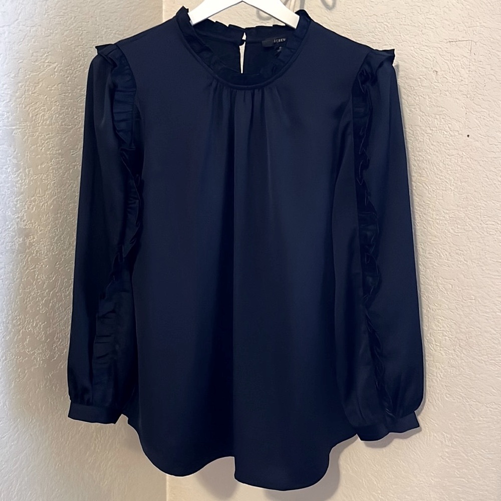 J Crew navy blue top